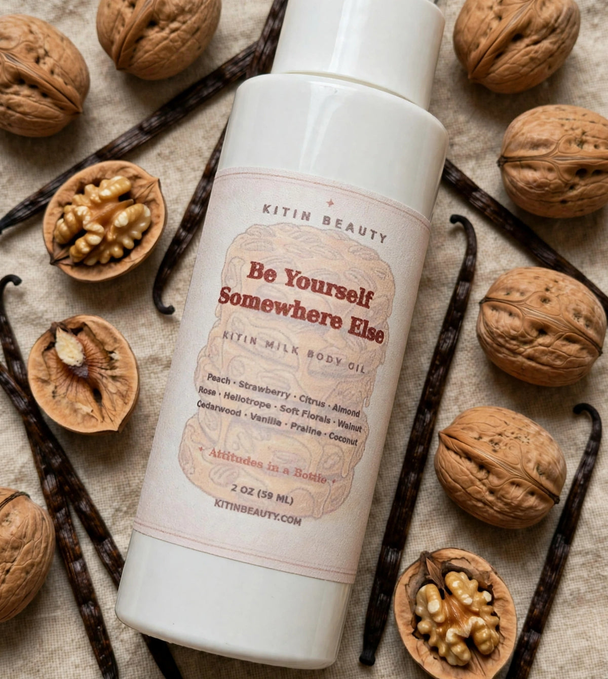 Be yourself somewhere else Kitin Milk 2 oz body oil