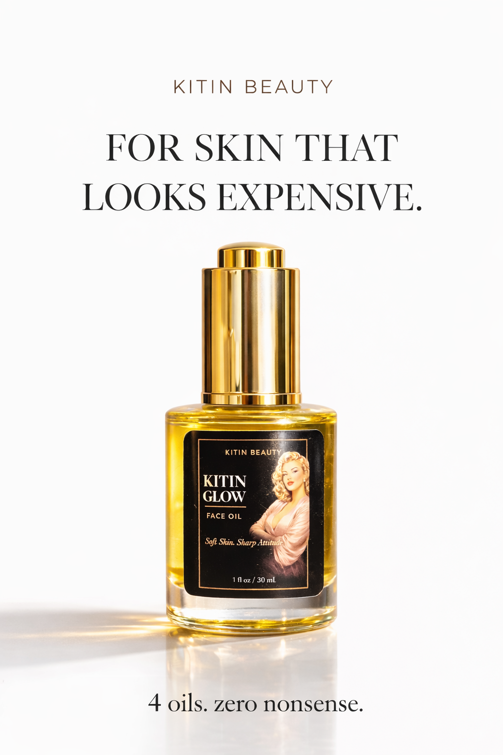 Kitin Glow Face Oil – Soft Skin. Sharp Attitude.