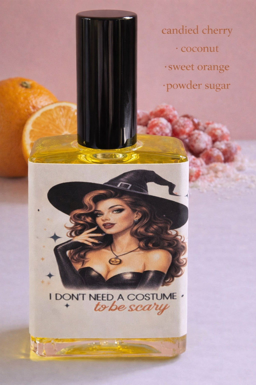 I Don’t Need a Costume to Be Scary – Perfume Oil | Smells like Cherry Candy Citrus Coconut Vanilla Sweet with a Dark Twist
