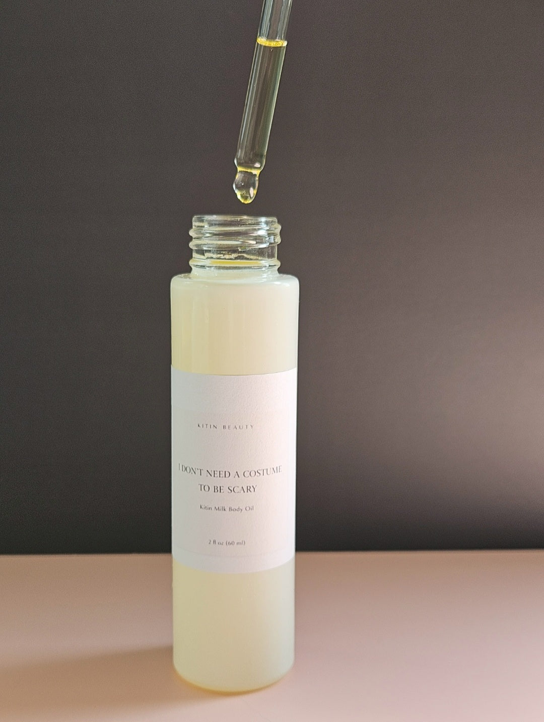 Kitin Milk Body Oil – I Don’t Need a Costume to Be Scary | Smells Like: Candied Cherry, Sugar, Citrus Coconut Vanilla | Vibe: Sweet Playful Sinister