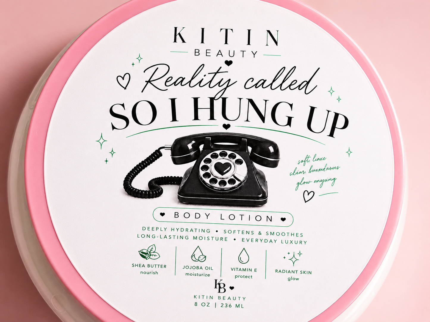 Reality Called So I Hung Up luxurious pink fluffy marshmallow body lotion