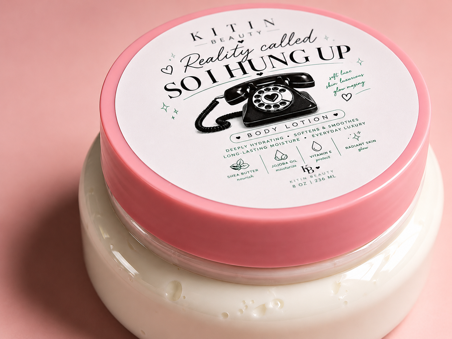 Reality Called So I Hung Up luxurious pink fluffy marshmallow body lotion