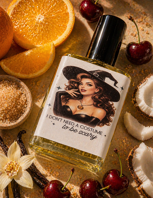 I Don’t Need a Costume to Be Scary – Perfume Oil | Smells like Cherry Candy Citrus Coconut Vanilla Sweet with a Dark Twist