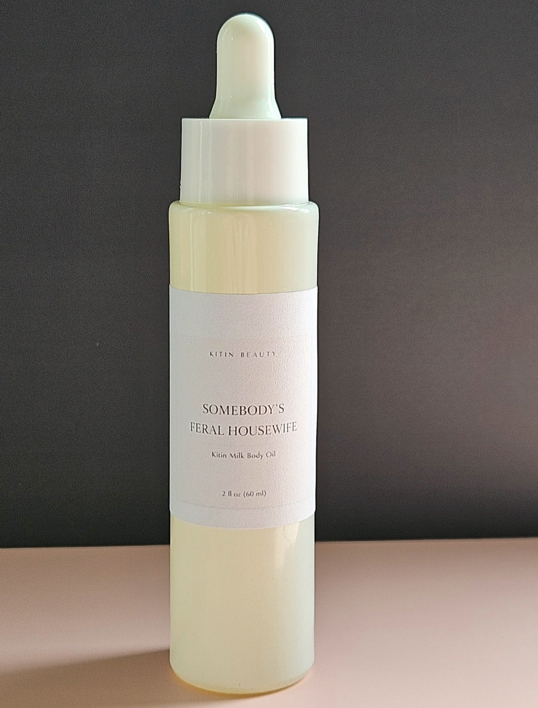 Kitin Milk Body Oil – Somebody’s Feral Housewife | Smells Like: Sugar Cane Coconut Milk, Vanilla Orchid Soft Musk | Vibe: Sweet Wild Soft but Unhinged